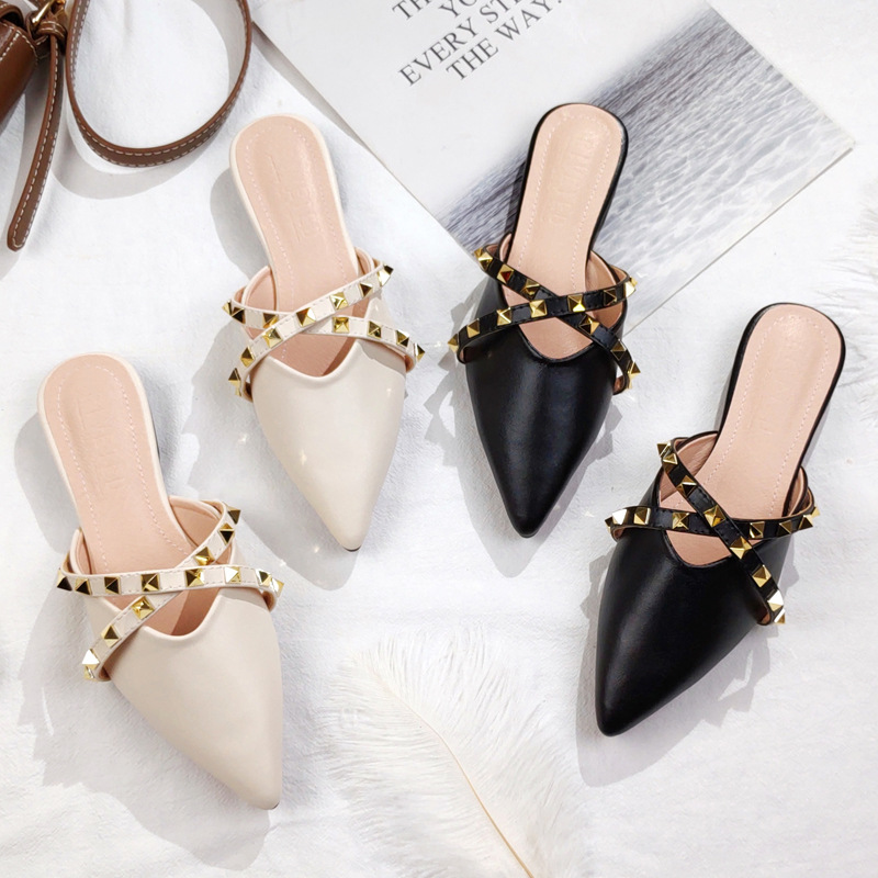 Slip On Mule Flat - 2026년 신상 슬리퍼 플랫솔 뮬 라운드
