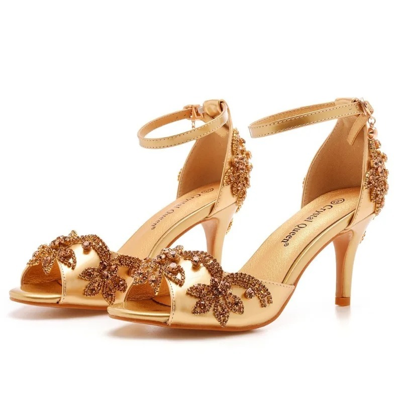 Women'S Shoes Peep Toe - 패션 디자이너 여성 신발 럭셔리 라인스톤