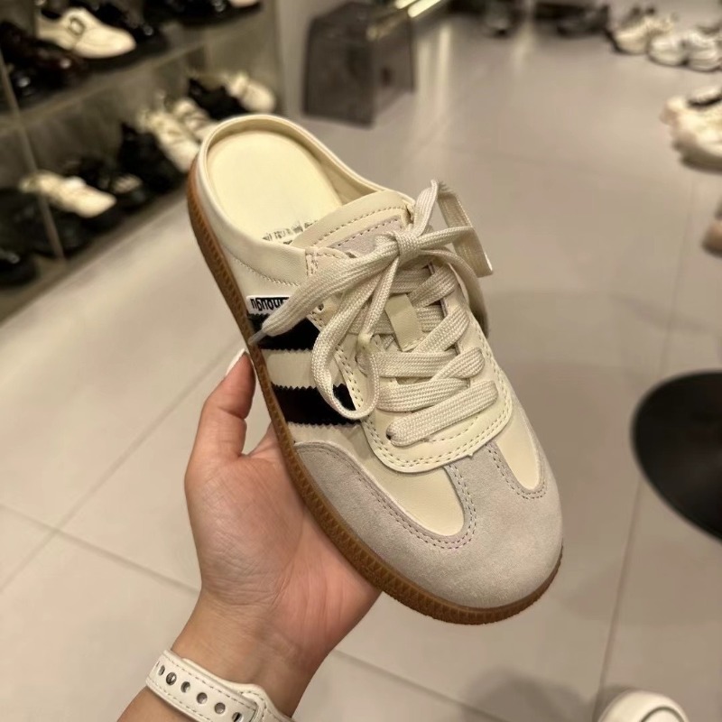 Slip On Mule Flat - 여성 뮬 슈즈 스포츠 라운드 토