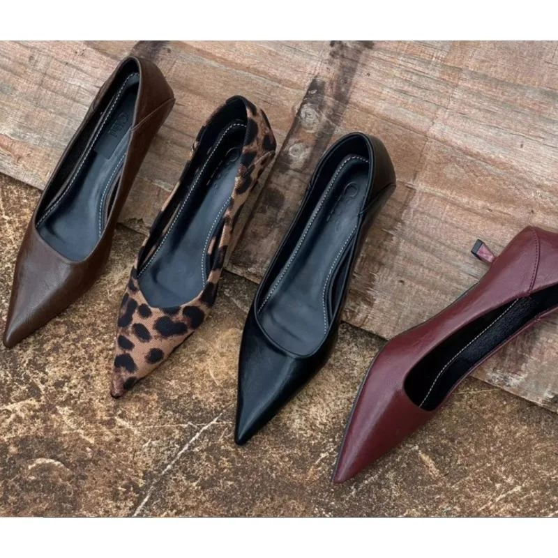 Women Shoes Formal - 2024 여성 섹시한 하이힐 부르고뉴 누드