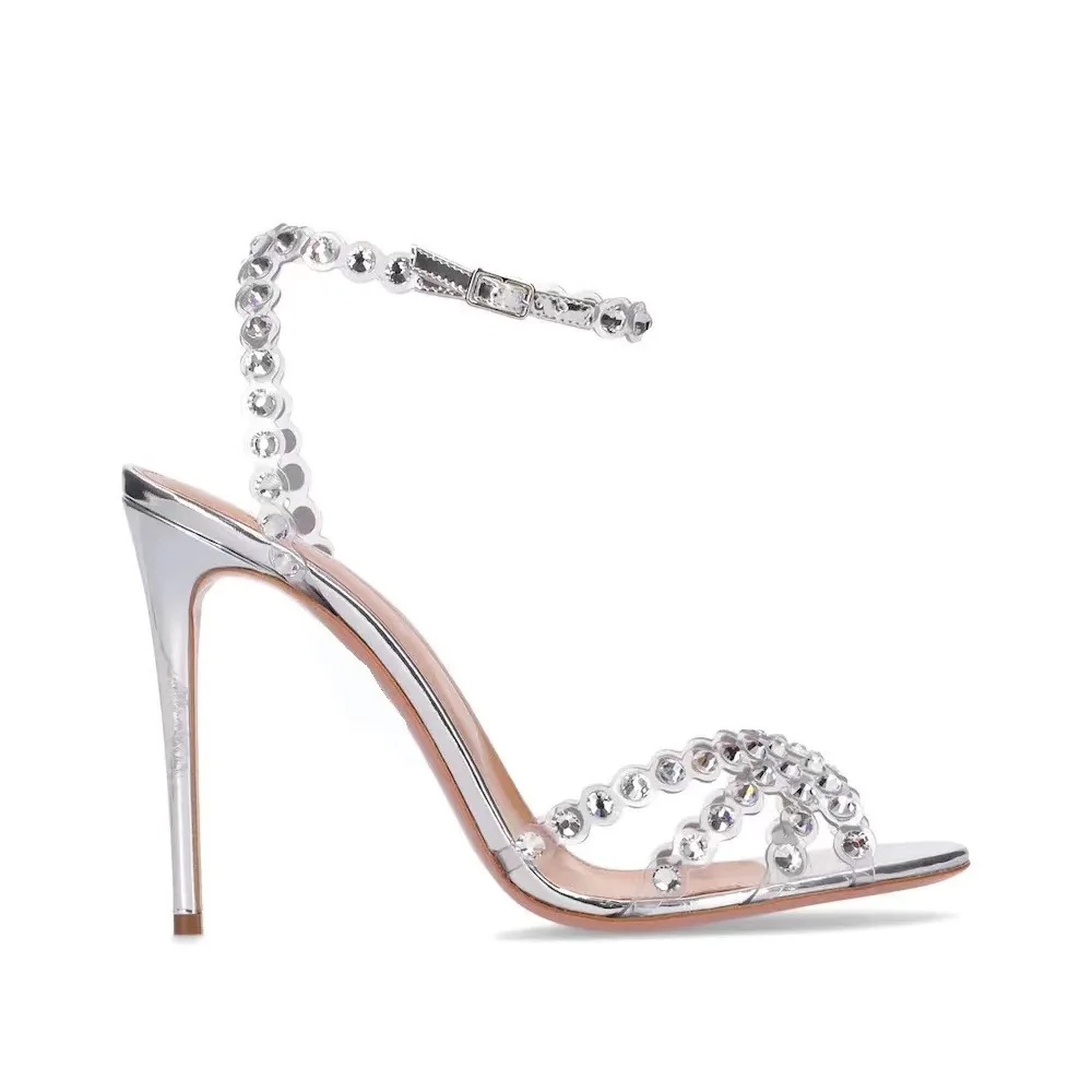 Women'S Shoes Peep Toe - 사교계 명사 플러스 사이즈 실버 힐