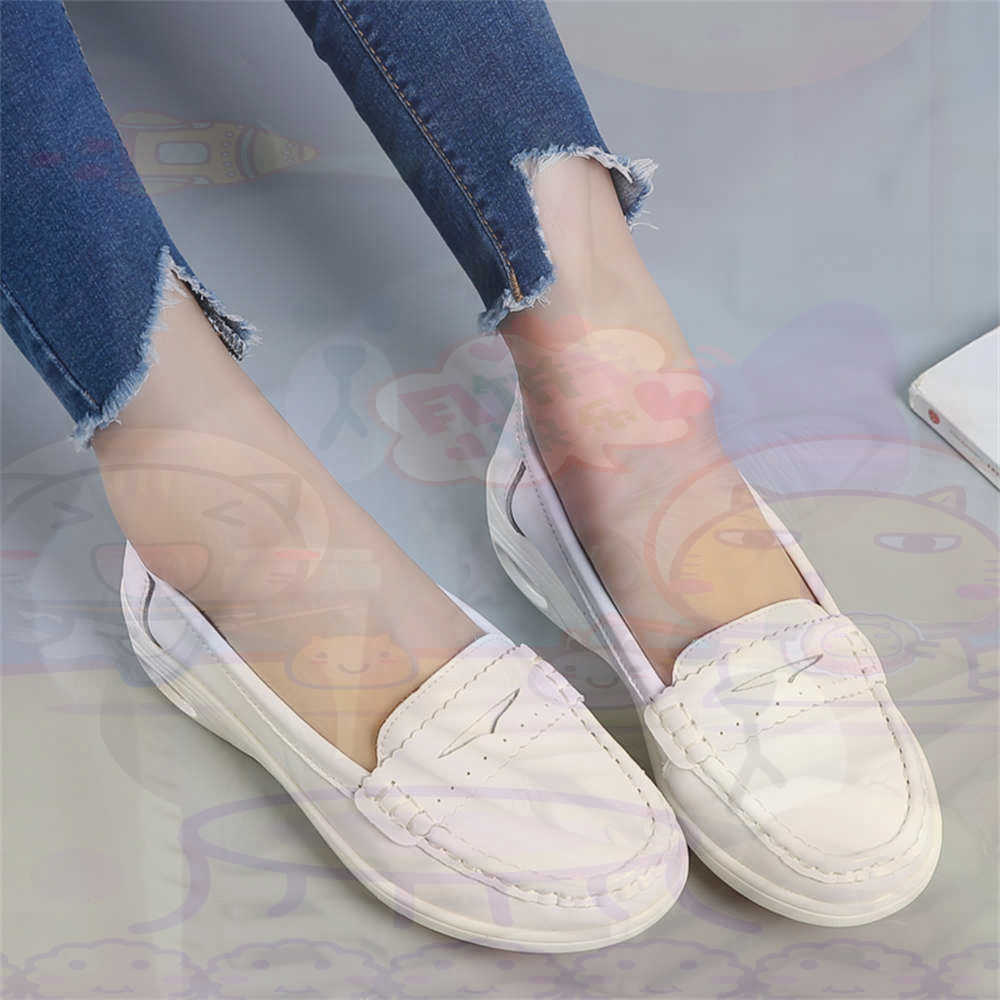 Women Shoes Brown Colour - 소프트 슬립 온 여성 대형 신발