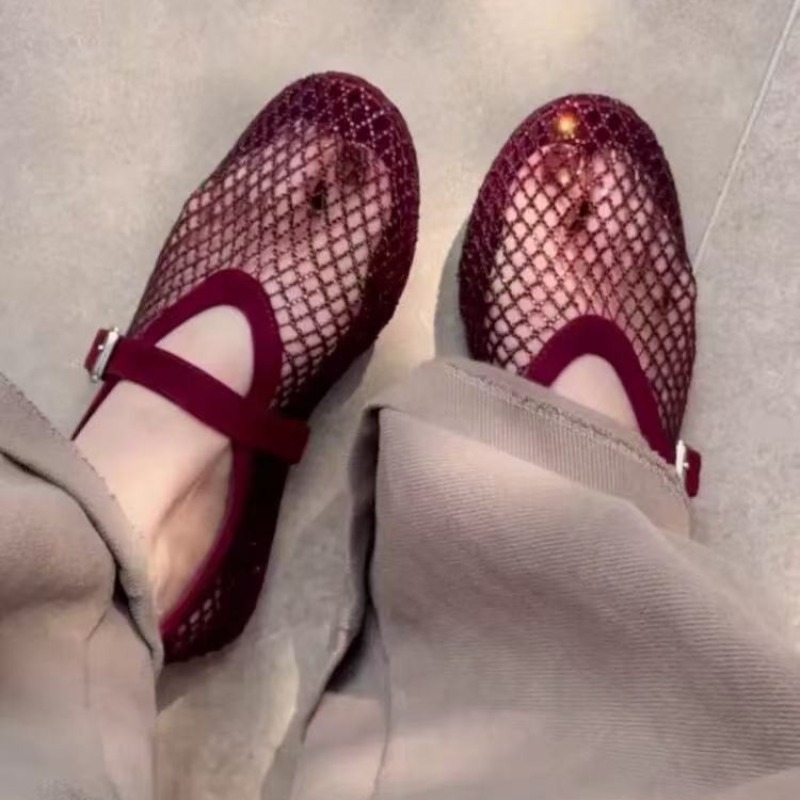 Women'S Shoes Popular - 속이 빈 라인스톤 바오토우 샌들 여성용