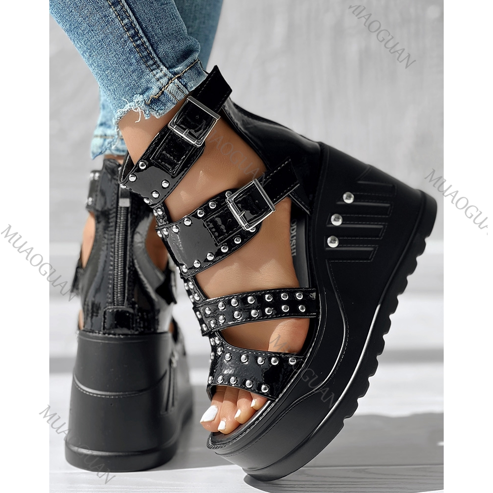 패션 여성 피프토 블랙 샌들 여성 여름 캐주얼 섹시 리 - Women'S Shoes Peep Toe 리뷰 및 가격