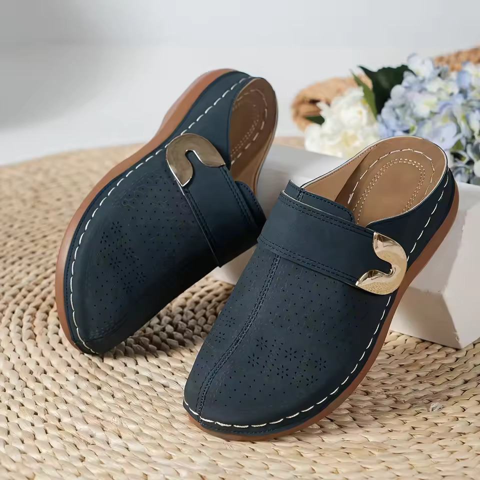 여성용 컴포트 뮬 슬립온 슈즈, 속이 빈 논슬립 플랫  - Slip On Mule Flat 리뷰 및 가격