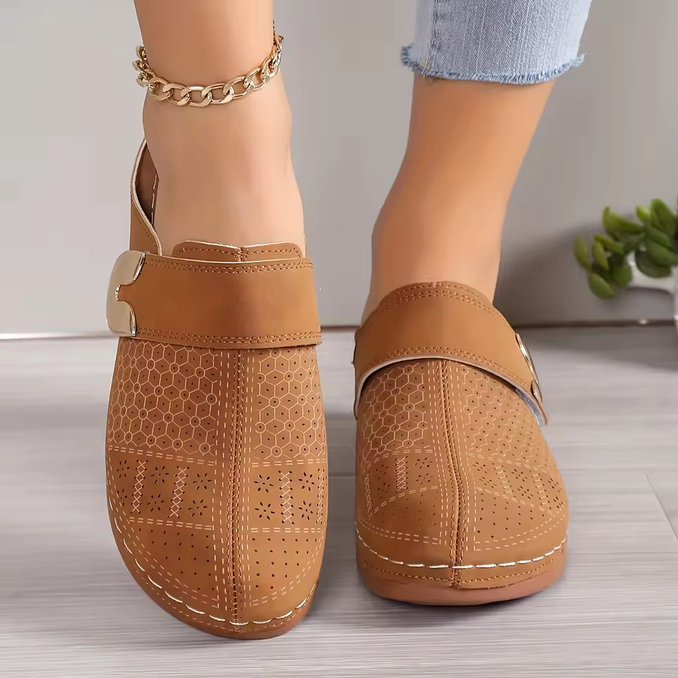 여성용 컴포트 뮬 슬립온 슈즈, 속이 빈 논슬립 플랫  - Slip On Mule Flat 리뷰 및 가격