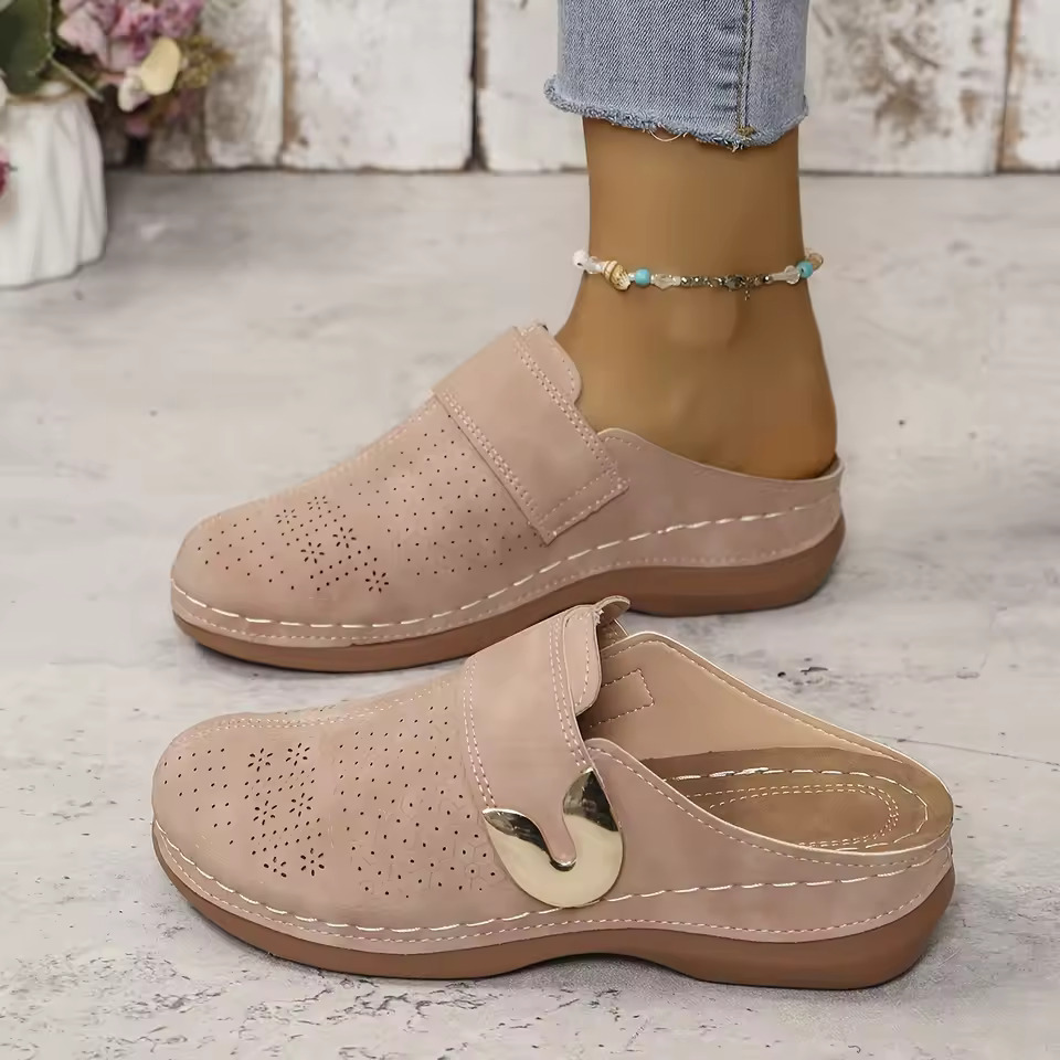 여성용 컴포트 뮬 슬립온 슈즈, 속이 빈 논슬립 플랫  - Slip On Mule Flat 리뷰 및 가격