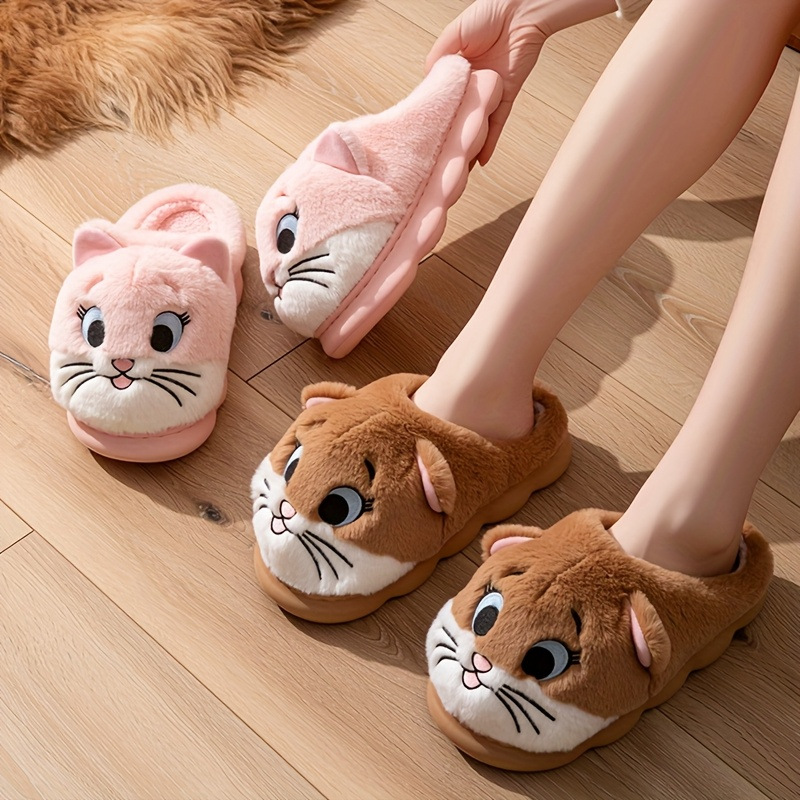 편안하고 따뜻하며 통기성 좋은 면 슬리퍼, 만화 고양이 - Women Shoes Size To Men 리뷰 및 가격