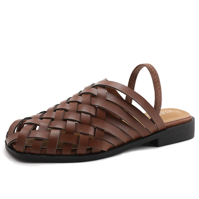 수제 여성 샌들, 위브 뮬 플랫 샌들, 여름 로마 스타 - Slip On Mule Flat 리뷰 및 가격