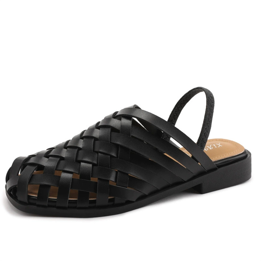 수제 여성 샌들, 위브 뮬 플랫 샌들, 여름 로마 스타 - Slip On Mule Flat 리뷰 및 가격