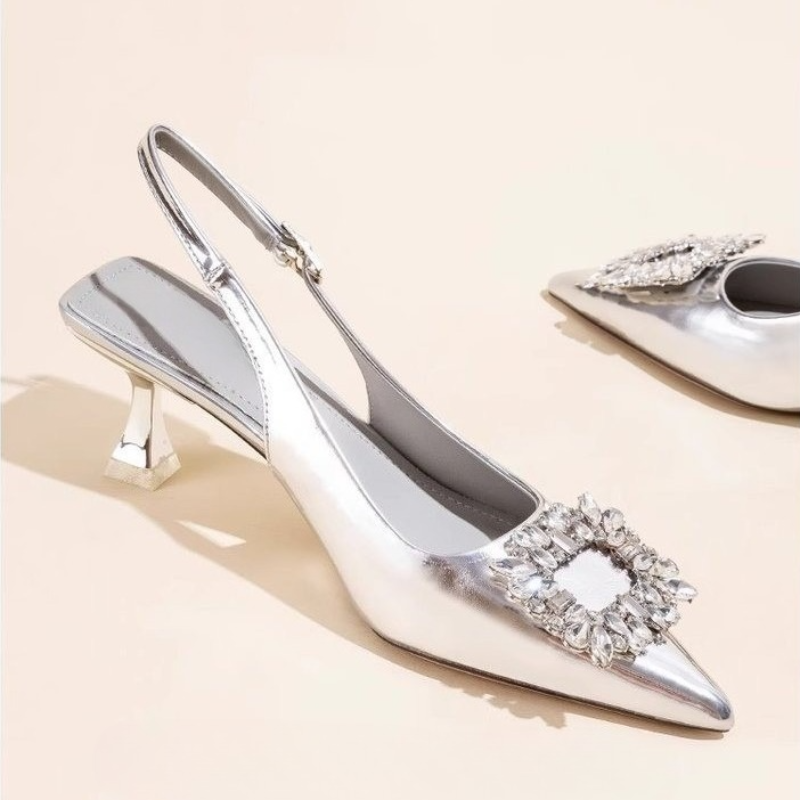 여름 여성 샌들 새 여성 신발 포인티드 토 얕은 누드  - Women Shoes Formal 리뷰 및 가격