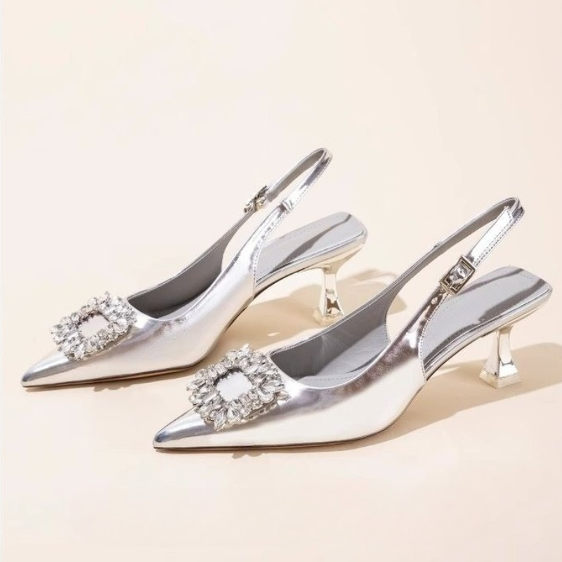 여름 여성 샌들 새 여성 신발 포인티드 토 얕은 누드  - Women Shoes Formal 리뷰 및 가격
