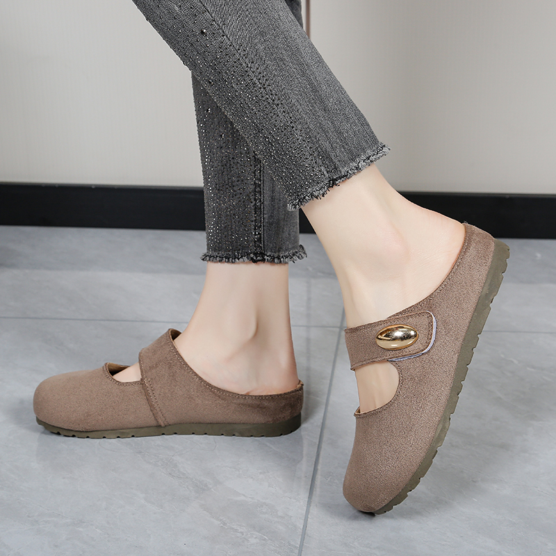 무료 배송 여성용 스웨이드 메리 제인 뮬, 캐주얼 백리 - Slip On Mule Flat 리뷰 및 가격