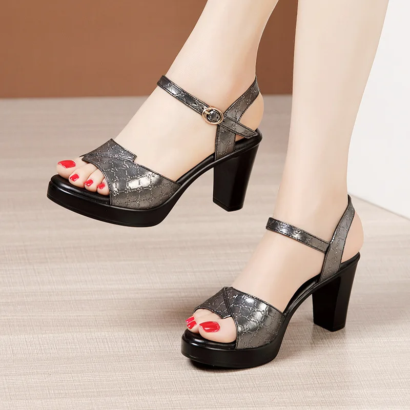 8cm 작은 사이즈 32-43 우아한 새롭고 두꺼운 굽 - Women Shoes Formal 리뷰 및 가격