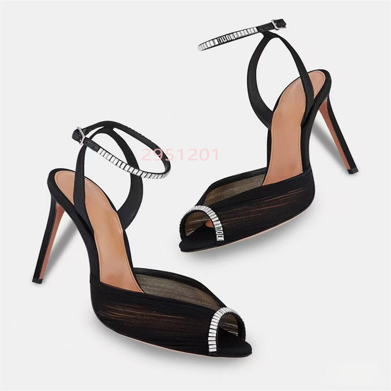 크리스탈 V 포인티드 토 여성 화이트 레이스 메쉬 샌들 - Women'S Shoes Peep Toe 리뷰 및 가격